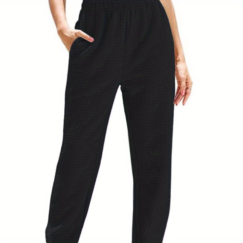 Plus Size Solid Pockets Pants, Casual High Waist Pants For Spring & Fall, Women's Plus Size Clothing
Plus Size Solid Pockets Pants, Casual High Waist Pants For Spring & Fall, Women's Plus Size Clothing