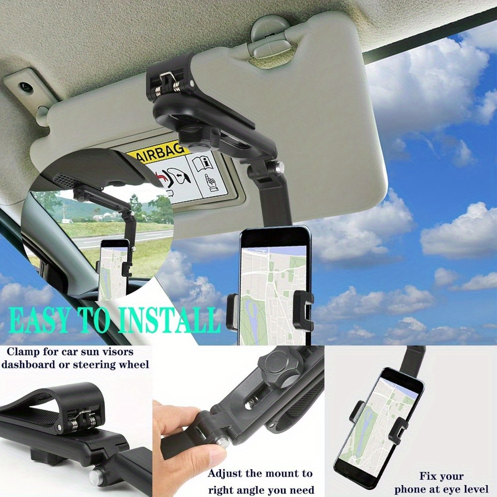 Adjustable L-shaped Vehicle Phone Holder With 1080° , Metal Non-charging Smartphone Mount For Auto Dashboard, Steering Wheel & Mirror – Fits 4-6.8 Inch Devices
Adjustable L-shaped Vehicle Phone Holder With 1080° , Metal Non-charging Smartphone Mount For Auto Dashboard, Steering Wheel & Mirror – Fits 4-6.8 Inch Devices