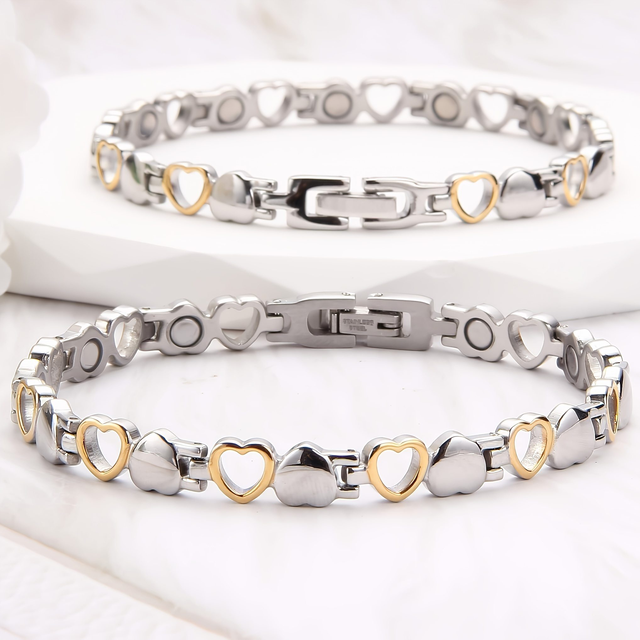 Ladies Magnetic Bracelets, Stainless Steel Bracelets, Elegant Adjustable Jewelry Gifts With Super-strong Magnets
Ladies Magnetic Bracelets, Stainless Steel Bracelets, Elegant Adjustable Jewelry Gifts With Super-strong Magnets