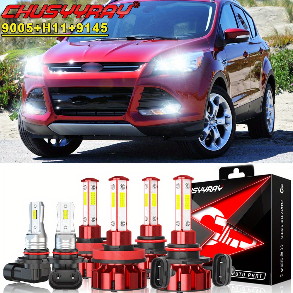 Escape 2013-2016 Led Headlight Bulbs High/ Low+fog Light Bulbs Combo, 9005/ Hb3 H11 9145 100w 60000lm 6000k Over 50000 Hours , Pack Of 6, Without Battery
Escape 2013-2016 Led Headlight Bulbs High/ Low+fog Light Bulbs Combo, 9005/ Hb3 H11 9145 100w 60000lm 6000k Over 50000 Hours , Pack Of 6, Without Battery