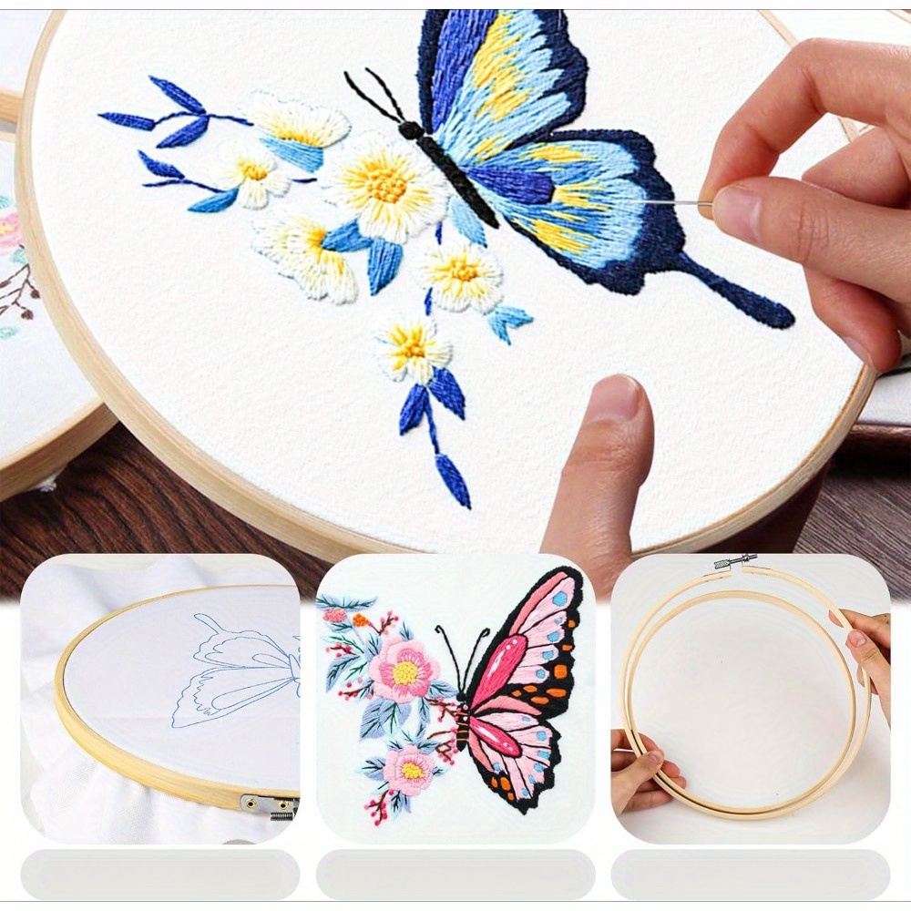 3 Piece Embroidery Beginner's Set, Butterfly Embroidery Beginner's Set With Embroidery Hoop
3 Piece Embroidery Beginner's Set, Butterfly Embroidery Beginner's Set With Embroidery Hoop