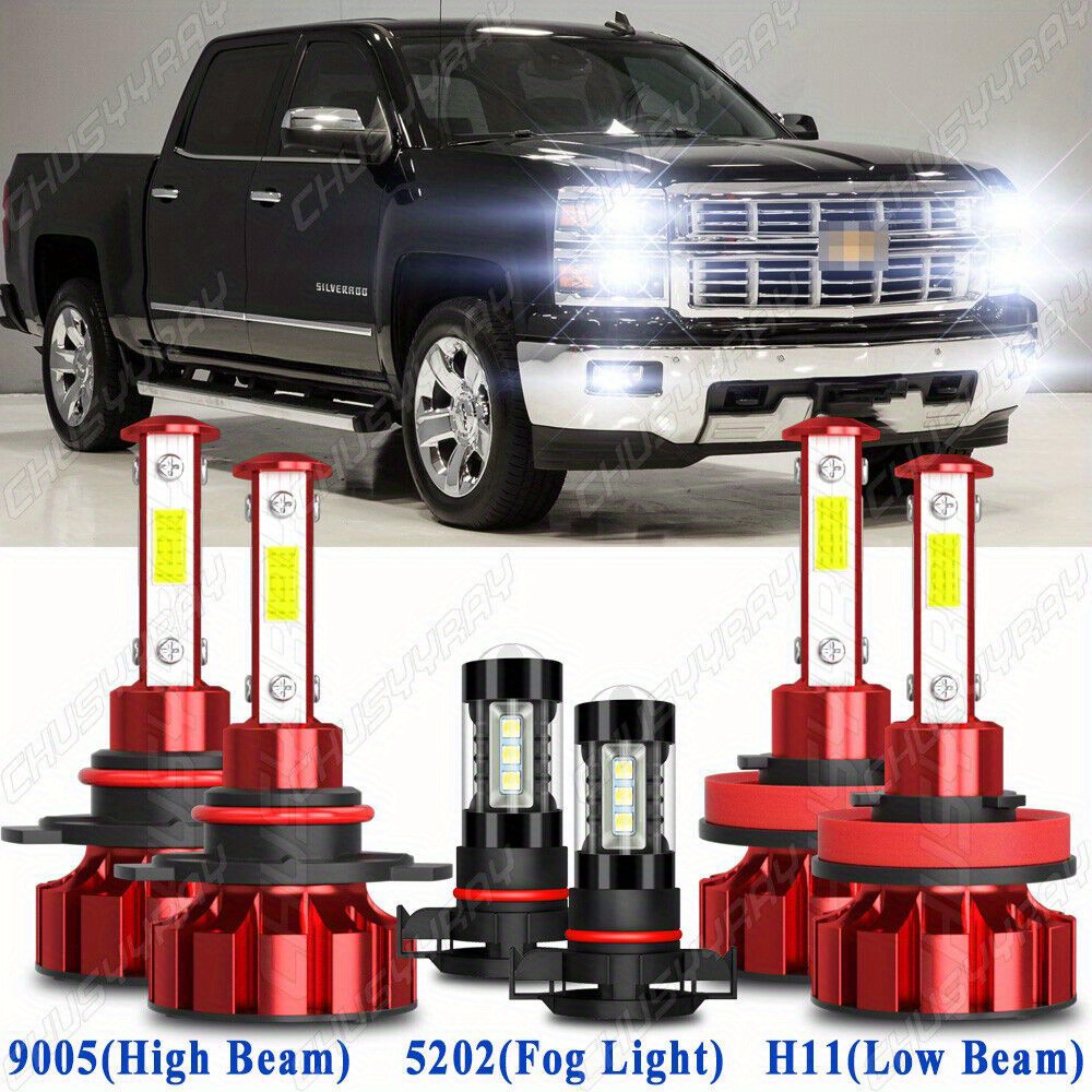 Fit For Silverado 2500hd 2008-2018 Led Headlight Bulbs Fog Light Bulbs, 9005/ Hb3 H11 H16/ 5202 60w 36000lm 6000k , Pack Of 6, Without Battery
Fit For Silverado 2500hd 2008-2018 Led Headlight Bulbs Fog Light Bulbs, 9005/ Hb3 H11 H16/ 5202 60w 36000lm 6000k , Pack Of 6, Without Battery