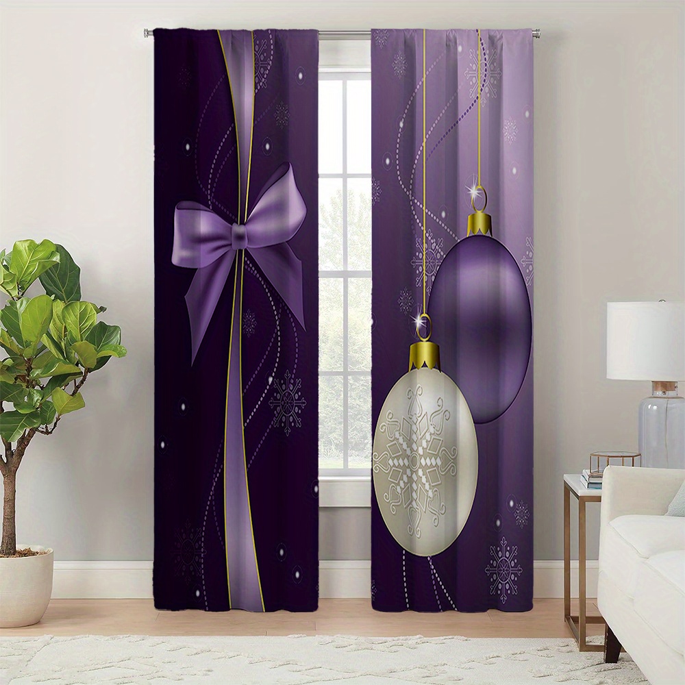 Festive Christmas Curtains: 2 Pieces, & Gift Ribbon Design, Polyester Fiber, Suitable For Living Room & Bedroom, Machine Washable
Festive Christmas Curtains: 2 Pieces, & Gift Ribbon Design, Polyester Fiber, Suitable For Living Room & Bedroom, Machine Washable