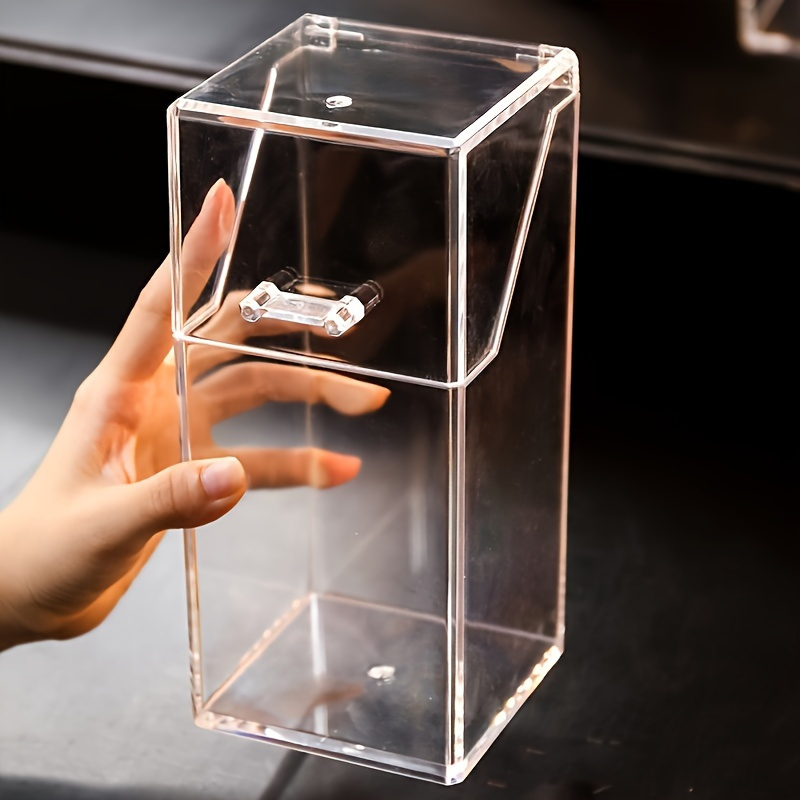 1pc Clear Acrylic Desktop Storage Box, Large Capacity, Dustproof Organizer For Makeup Brushes, Pens, Cosmetic Tools, , Unscented, With Lid
1pc Clear Acrylic Desktop Storage Box, Large Capacity, Dustproof Organizer For Makeup Brushes, Pens, Cosmetic Tools, , Unscented, With Lid