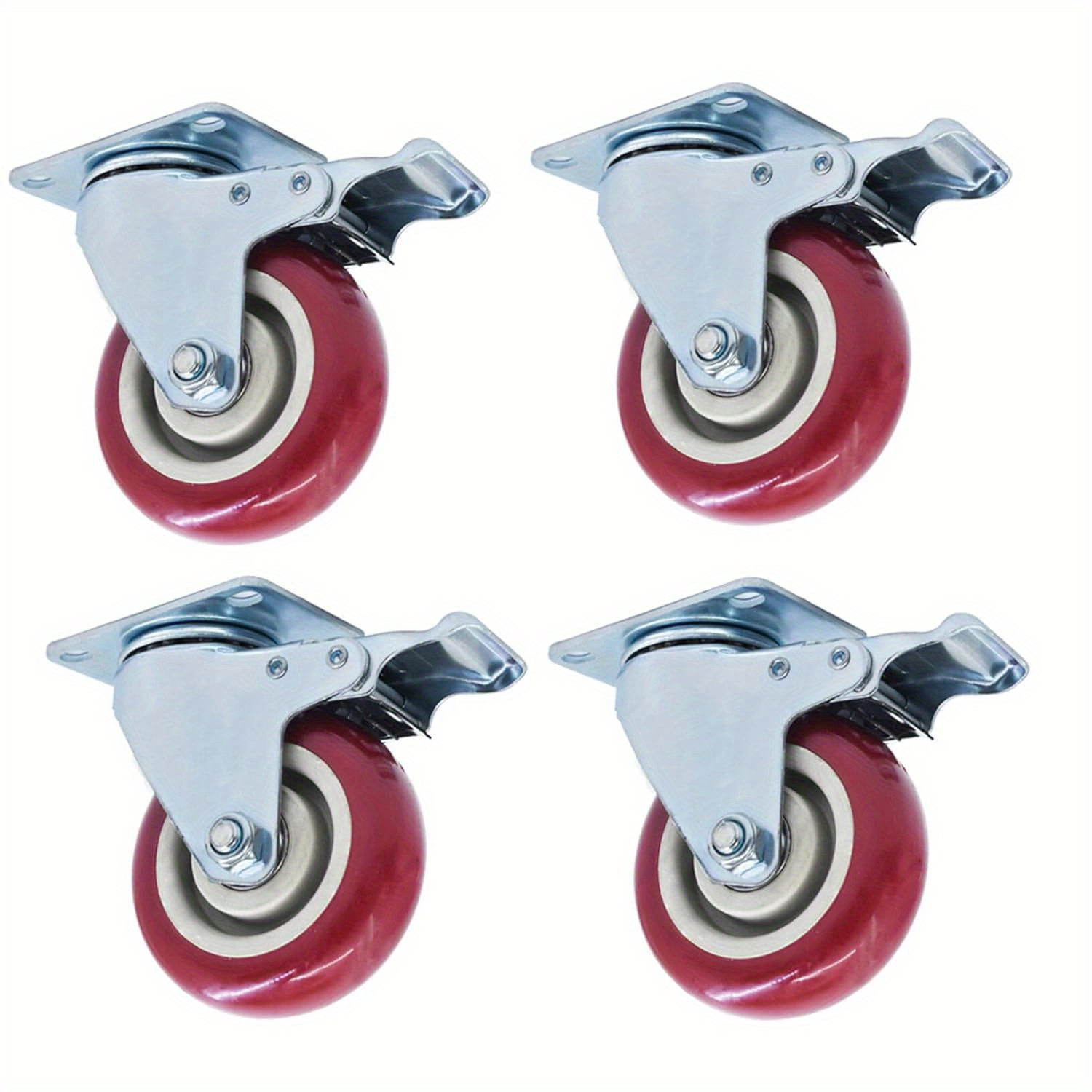 4pcs Heavy Duty 4-inch Red Swivel Caster Wheels - 360° , Smooth , Steel & Polyurethane Construction For Use, Smooth Wheel | Vibrant Red Wheels | Frame Construction, Heavy Duty Caster Wheels
4pcs Heavy Duty 4-inch Red Swivel Caster Wheels - 360° , Smooth , Steel & Polyurethane Construction For Use, Smooth Wheel | Vibrant Red Wheels | Frame Construction, Heavy Duty Caster Wheels