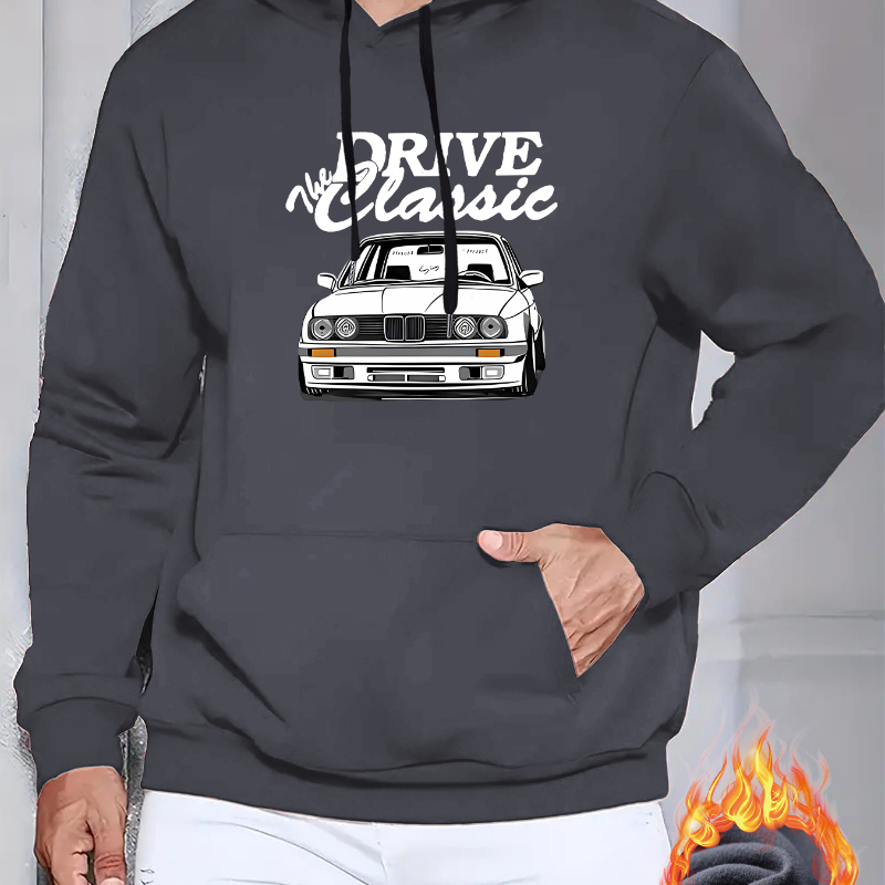Vintage Car & Letter Print Hoodie - Trendy Casual Pullover With Drawstring, Machine Washable Polyester , Classic, White, Letter Pattern, Hoodie, Fashion
Vintage Car & Letter Print Hoodie - Trendy Casual Pullover With Drawstring, Machine Washable Polyester , Classic, White, Letter Pattern, Hoodie, Fashion