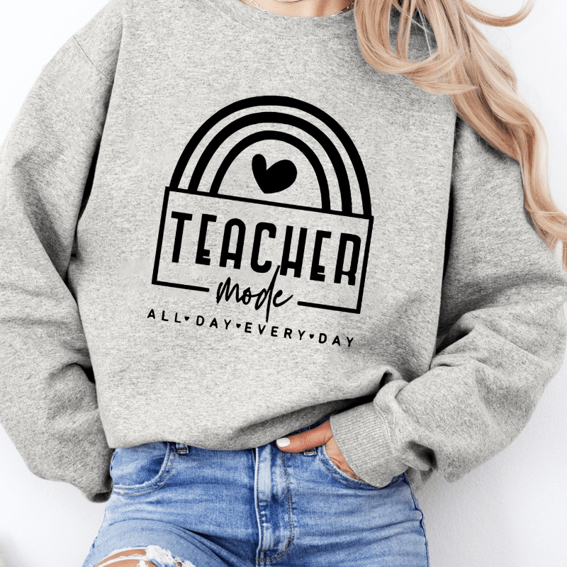 Plus Size Teacher Print Pullover Sweatshirt, Casual Long Sleeve Crew Neck Sweatshirt For Fall & Spring, Women's Plus Size Clothing
Plus Size Teacher Print Pullover Sweatshirt, Casual Long Sleeve Crew Neck Sweatshirt For Fall & Spring, Women's Plus Size Clothing