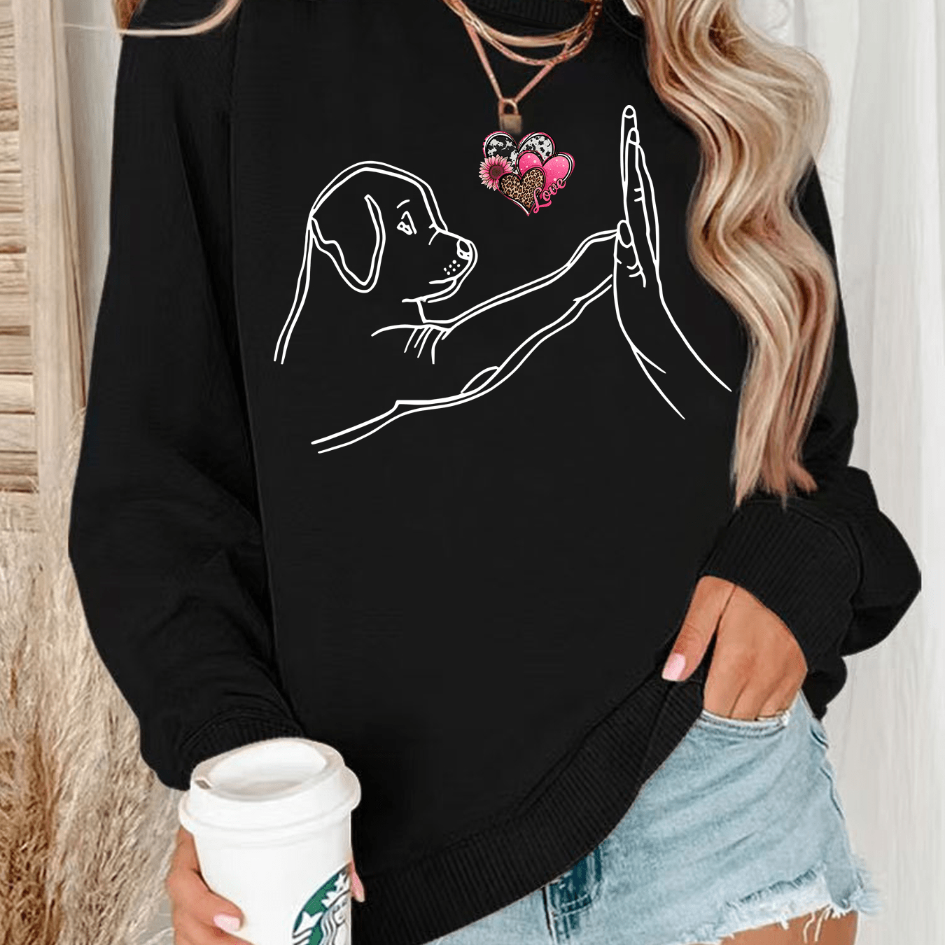 Women's Casual And Fashionable Sports Sweatshirt, Suitable For Autumn And Winter, Comfortable And Soft, Dog Pattern
Women's Casual And Fashionable Sports Sweatshirt, Suitable For Autumn And Winter, Comfortable And Soft, Dog Pattern