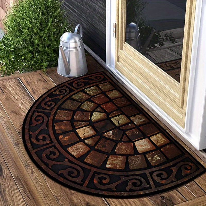 Luxury Retro Half-round Door Mat - With Anti-slip Backing, High-quality Stone Pattern Carpet For Living Room/bedroom Entrance - Polyester Decor
Luxury Retro Half-round Door Mat - With Anti-slip Backing, High-quality Stone Pattern Carpet For Living Room/bedroom Entrance - Polyester Decor