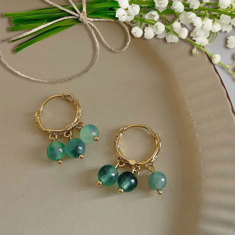 1 Pair Gradient Green Earrings New Chinese Luxury Natural Water Grass Stone Ear Clip Women's Retro Sweet Earrings
1 Pair Gradient Green Earrings New Chinese Luxury Natural Water Grass Stone Ear Clip Women's Retro Sweet Earrings