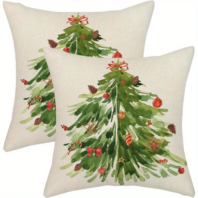 2pcs Set Christmas Tree Throw Pillow Covers, 18x18 Inch - Soft Polyester, , Sofa & Home Decor
2pcs Set Christmas Tree Throw Pillow Covers, 18x18 Inch - Soft Polyester, , Sofa & Home Decor