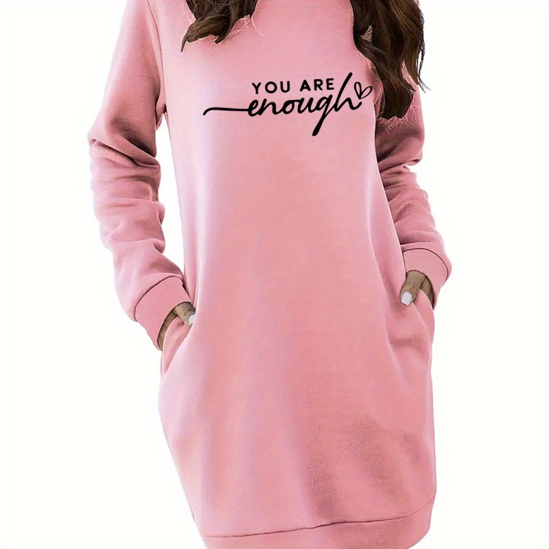 Women's Plus Size Sweatshirt Dress With , Casual Polyester Hoodie With Round Neck, Alphabet Heart Print, Thickened Knit Fabric, Autumn/winter Collection
Women's Plus Size Sweatshirt Dress With , Casual Polyester Hoodie With Round Neck, Alphabet Heart Print, Thickened Knit Fabric, Autumn/winter Collection