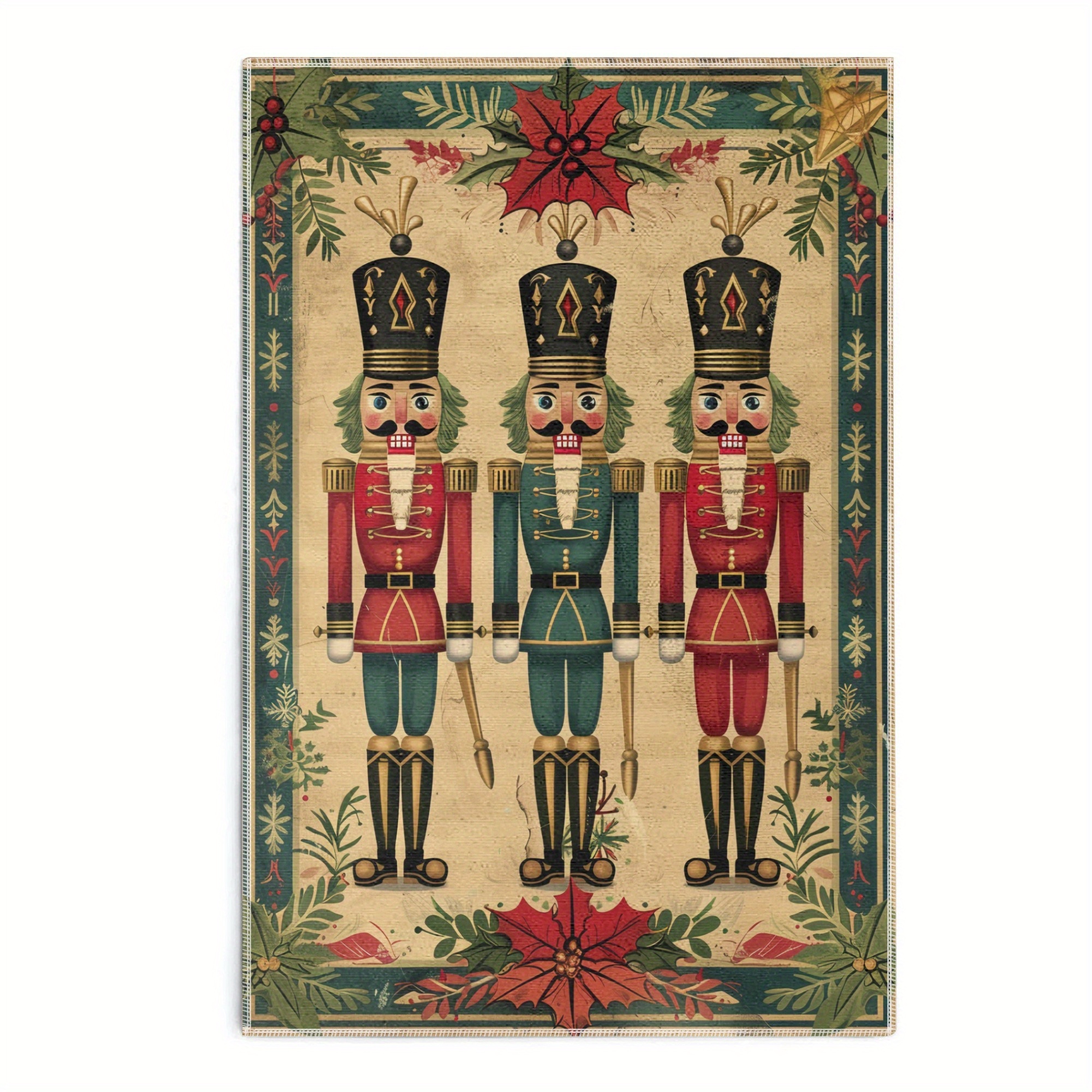 1pc Polyester Nutcracker Kitchen Towel - 18x26" Absorbent 0 Twist Cartoon Dish Cloth, Modern Knit Fabric Hand Wash Oblong Tea Towel For Kitchen Decor
1pc Polyester Nutcracker Kitchen Towel - 18x26" Absorbent 0 Twist Cartoon Dish Cloth, Modern Knit Fabric Hand Wash Oblong Tea Towel For Kitchen Decor