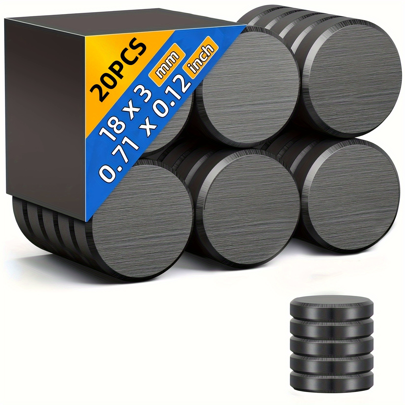 20/40pcs 18x3 Mm Fridge Magnets With Adhesive Backing, Small Round Ceramic Magnets, Tiny Industrial Magnets Suitable For Office, Home, Kitchen, And Projects - 0.7 Inches
20/40pcs 18x3 Mm Fridge Magnets With Adhesive Backing, Small Round Ceramic Magnets, Tiny Industrial Magnets Suitable For Office, Home, Kitchen, And Projects - 0.7 Inches
