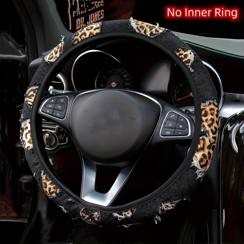 15-inch Leopard Print Denim Steering Wheel Cover With Inner Ring - Canvas Car Interior Accessory
15-inch Leopard Print Denim Steering Wheel Cover With Inner Ring - Canvas Car Interior Accessory