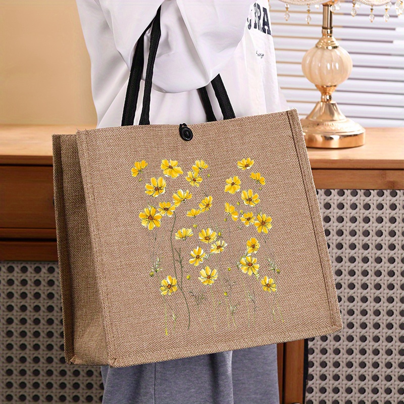 Elegant Burlap Tote Bag For Women - Large Capacity, Fashionable Printed Handbag With Nylon , Work, School, Shopping & Beach
Elegant Burlap Tote Bag For Women - Large Capacity, Fashionable Printed Handbag With Nylon , Work, School, Shopping & Beach
