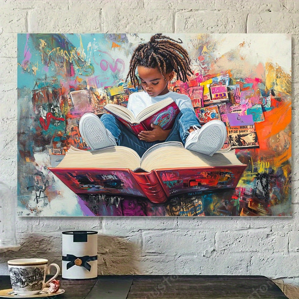 Boy Reading A Book Wooden Frame Canvas Wall Art Painting, Waterproof Print Artwork, Home Decor For Living Room, Bedroom, Office, Kitchen, Dining Room And Bar - Unique Pattern Wall Art Decor.
Boy Reading A Book Wooden Frame Canvas Wall Art Painting, Waterproof Print Artwork, Home Decor For Living Room, Bedroom, Office, Kitchen, Dining Room And Bar - Unique Pattern Wall Art Decor.