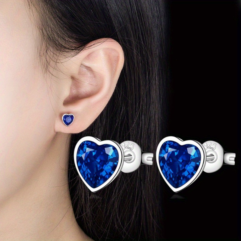 1 Pair Of S925 Sterling Silver Stud Earrings - Hypoallergenic - Fashion All-in-one Blue Crystal Earrings - Everyday Wear On Holiday - Gift
1 Pair Of S925 Sterling Silver Stud Earrings - Hypoallergenic - Fashion All-in-one Blue Crystal Earrings - Everyday Wear On Holiday - Gift