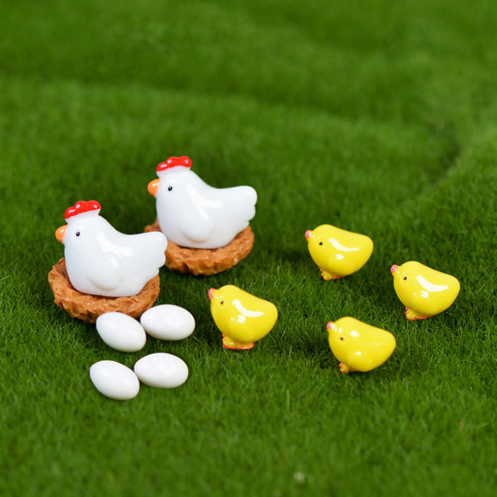 12pcs Resin Chicken And Chicks Figurines With Nest And Eggs - Cute Farm Animal Miniature Set For Dashboard Ornament, Whimsical Easter And Garden Decor, Charming Home Accessories
12pcs Resin Chicken And Chicks Figurines With Nest And Eggs - Cute Farm Animal Miniature Set For Dashboard Ornament, Whimsical Easter And Garden Decor, Charming Home Accessories