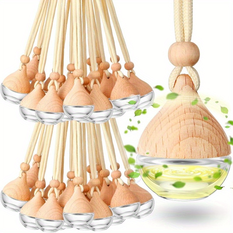 10-pack Unscented Refillable Glass Car Diffuser Bottles, Essential Oil Aromatherapy Pendants With Hanging Rope For Air Freshener Decor
10-pack Unscented Refillable Glass Car Diffuser Bottles, Essential Oil Aromatherapy Pendants With Hanging Rope For Air Freshener Decor