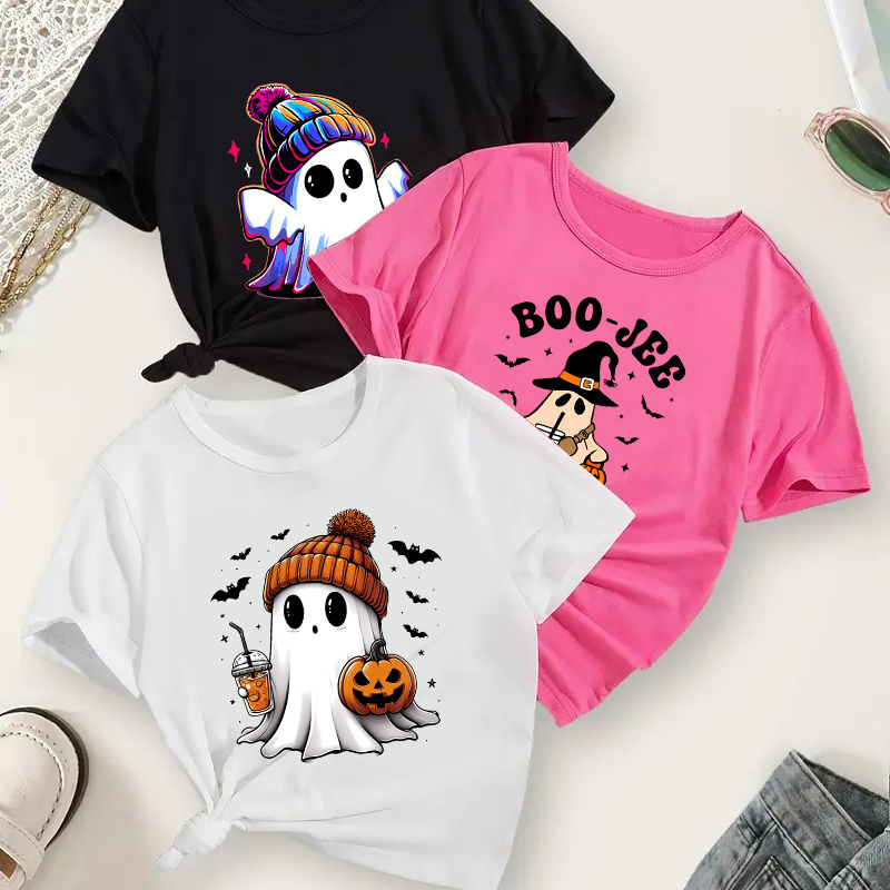Girls' 3pcs & Letter Print Cotton T-shirts - Comfy, Soft Knit Crew Neck Short Sleeve Tees For Summer
Girls' 3pcs & Letter Print Cotton T-shirts - Comfy, Soft Knit Crew Neck Short Sleeve Tees For Summer