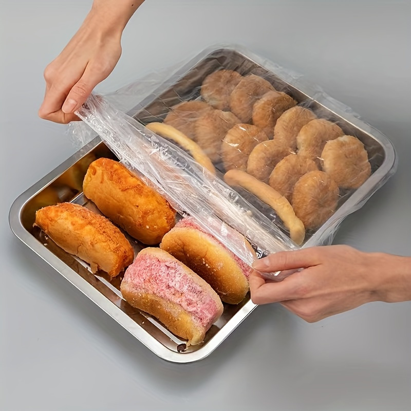 50-pack Transparent Plastic Food Covers, Cling Film Sheets For Preserving , Suitable For Trays With Combined Side Lengths Under 70 Cm / 27.6 In - Ideal For Bread, Pastries, Fruits
50-pack Transparent Plastic Food Covers, Cling Film Sheets For Preserving , Suitable For Trays With Combined Side Lengths Under 70 Cm / 27.6 In - Ideal For Bread, Pastries, Fruits