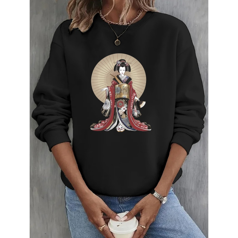 Sweatshirt japonais - 100% Polyester, col rond, tissu casual avec motif géométrique pour femmes, pour /hiver
Sweatshirt japonais - 100% Polyester, col rond, tissu casual avec motif géométrique pour femmes, pour /hiver