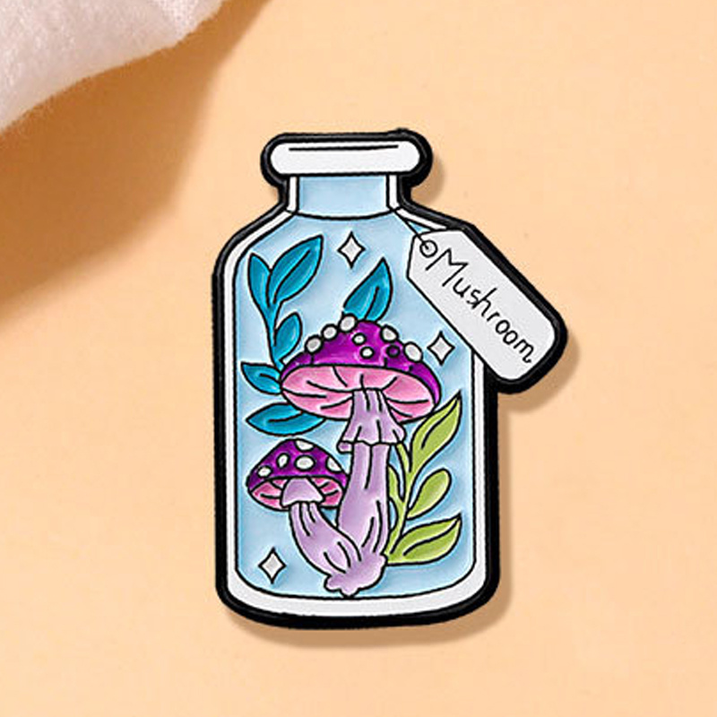 Vintage Enamel Mushroom Brooch Pin - Irregular Glass Bottle Design Cartoon Mushroom Badge For Clothing Decoration
Vintage Enamel Mushroom Brooch Pin - Irregular Glass Bottle Design Cartoon Mushroom Badge For Clothing Decoration