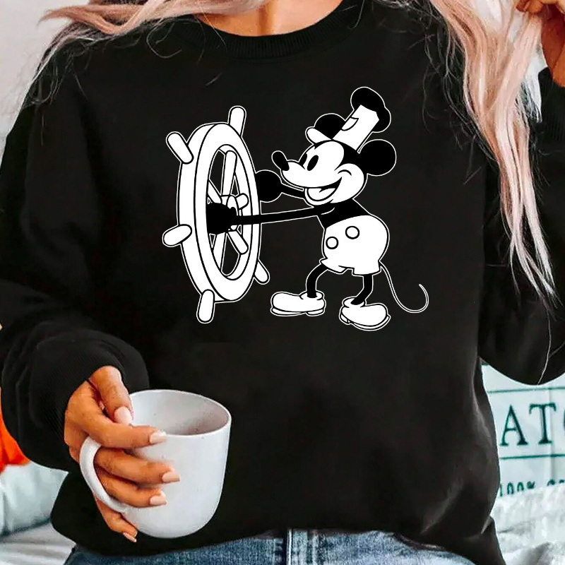 Plus Size Cartoon Mouse Print Crew Neck Sweatshirt, Casual Long Sleeve Sweatshirt For Fall & Winter, Women's Plus Size Clothing
Plus Size Cartoon Mouse Print Crew Neck Sweatshirt, Casual Long Sleeve Sweatshirt For Fall & Winter, Women's Plus Size Clothing
