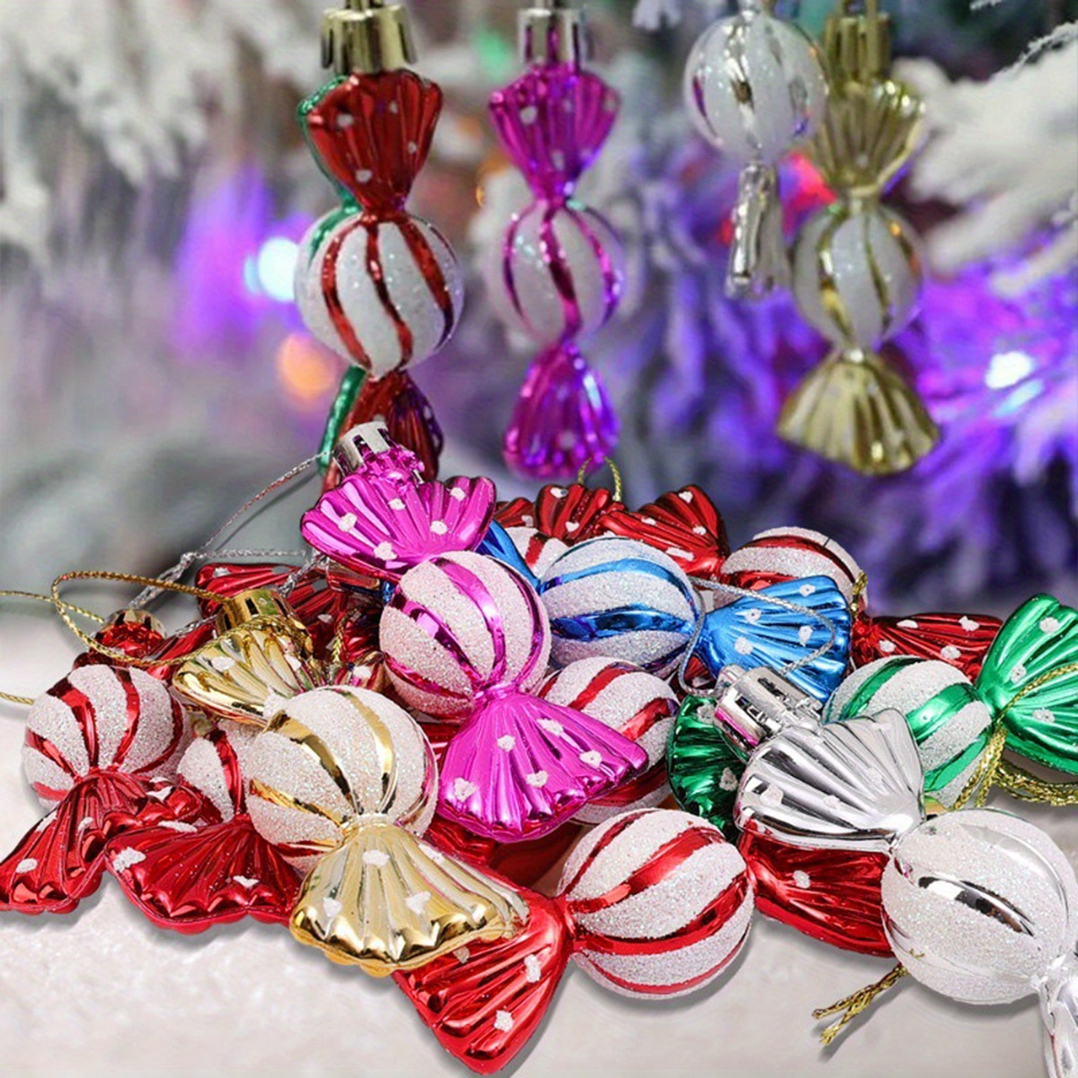 6pcs Mixed Shaped Christmas Ornaments, Plastic Hanging Pendants For & , Decoration, No Required
6pcs Mixed Shaped Christmas Ornaments, Plastic Hanging Pendants For & , Decoration, No Required