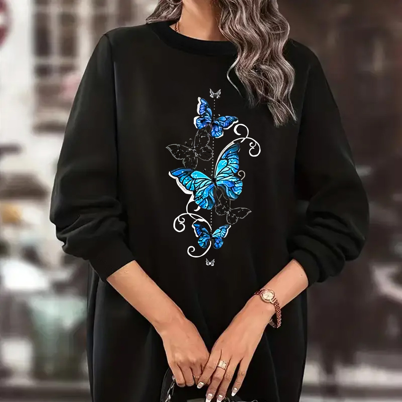 Women's Casual Print Sweatshirt Dress - Cozy Long Sleeve Crew Neck For Fall/winter, Machine Washable
Women's Casual Print Sweatshirt Dress - Cozy Long Sleeve Crew Neck For Fall/winter, Machine Washable