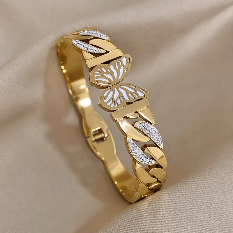 1pc Romantic 2 Color Hollow Stainless Steel Bracelet For Women, Suitable For Wear And Gift Cute Hand Jewelry Accessory Suitable For Christmas New Year Valentine's Day Gift
1pc Romantic 2 Color Hollow Stainless Steel Bracelet For Women, Suitable For Wear And Gift Cute Hand Jewelry Accessory Suitable For Christmas New Year Valentine's Day Gift