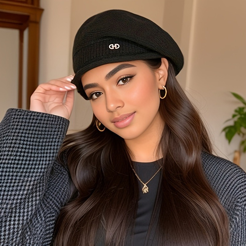 Chic Women's Knit Beret - Cozy & Warm, , Lightweight Polyester, Hand-washable - Fall/winter
Chic Women's Knit Beret - Cozy & Warm, , Lightweight Polyester, Hand-washable - Fall/winter