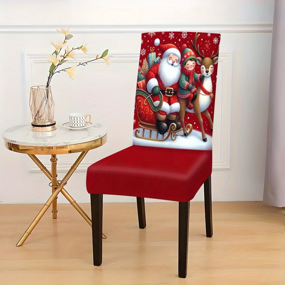 2/4/6pcs Christmas Chair Set Decoration Cover, Chair Protection Cover, Dust Cover, Universal Holiday Atmosphere Decoration Chair Cover, For Christmas
2/4/6pcs Christmas Chair Set Decoration Cover, Chair Protection Cover, Dust Cover, Universal Holiday Atmosphere Decoration Chair Cover, For Christmas