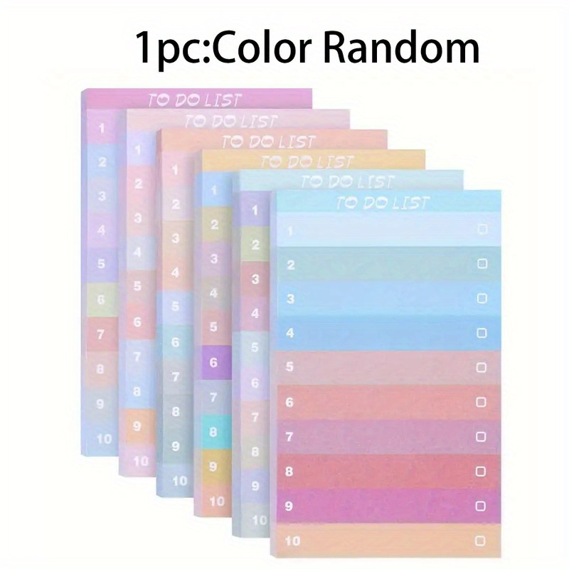 50-pack Lined List Notes, Self-adhesive Memo Pads For Office And Home Organization, Assorted Pastel Office Supplies
50-pack Lined List Notes, Self-adhesive Memo Pads For Office And Home Organization, Assorted Pastel Office Supplies