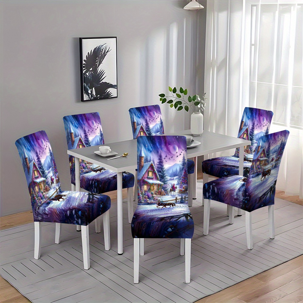Christmas Theme Printed Elastic Chair Slipcovers - Polyester, Stretch Fit, Fiber Fabric, Machine Washable - Contemporary Slip-resistant Chair Covers For Dining & Office Decor - Set Of 2/4/6
Christmas Theme Printed Elastic Chair Slipcovers - Polyester, Stretch Fit, Fiber Fabric, Machine Washable - Contemporary Slip-resistant Chair Covers For Dining & Office Decor - Set Of 2/4/6