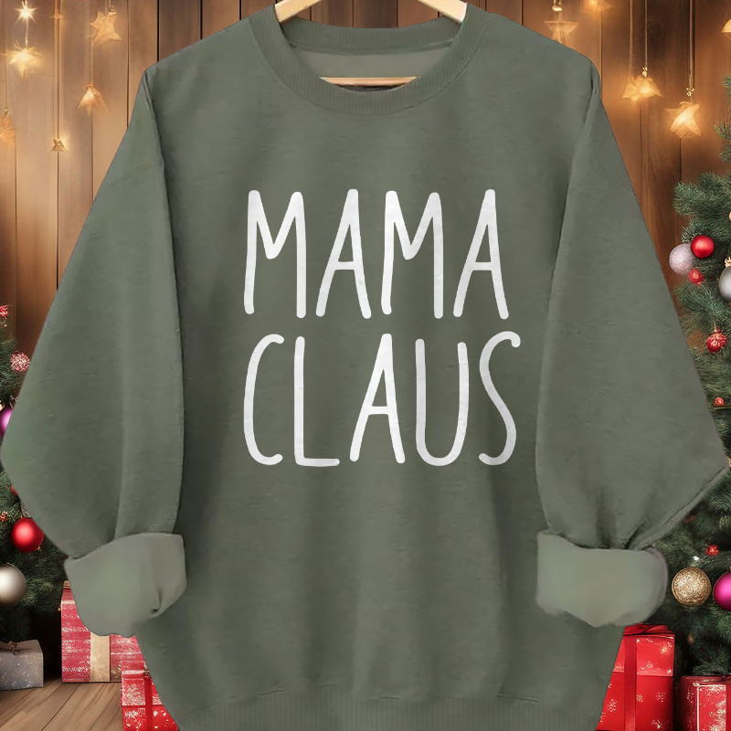 Mama Claus Christmas Sweatshirt - 100% Polyester Knitted Fabric, Crew Neck Pullover, Long Sleeve Festive Top For Fall/winter
Mama Claus Christmas Sweatshirt - 100% Polyester Knitted Fabric, Crew Neck Pullover, Long Sleeve Festive Top For Fall/winter