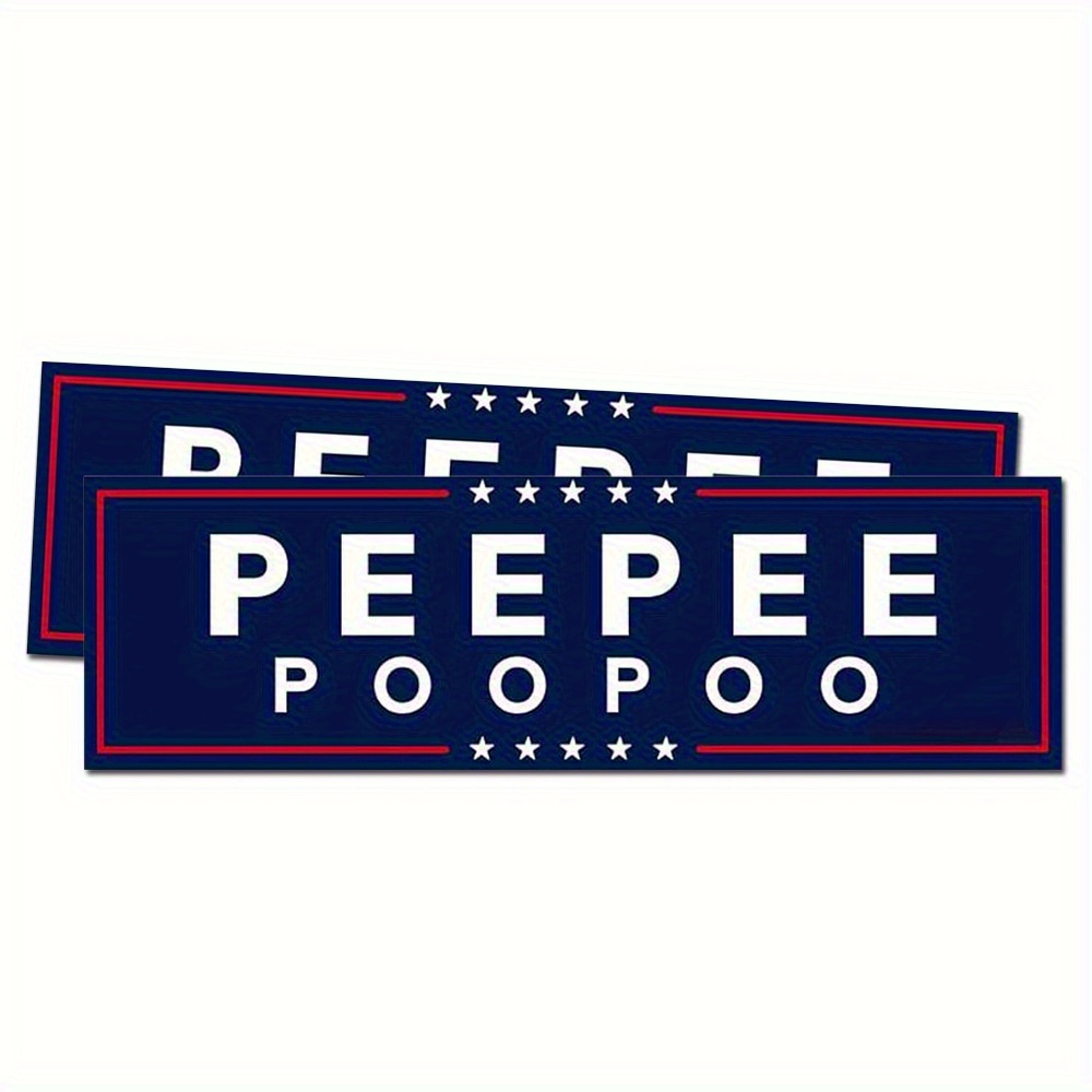 (2pcs) Funny Bumper Sticker - Size 6.5" | Decal | Peepeepoopoo Sticker Funny Sticker For Car Truck Laptop
(2pcs) Funny Bumper Sticker - Size 6.5" | Decal | Peepeepoopoo Sticker Funny Sticker For Car Truck Laptop