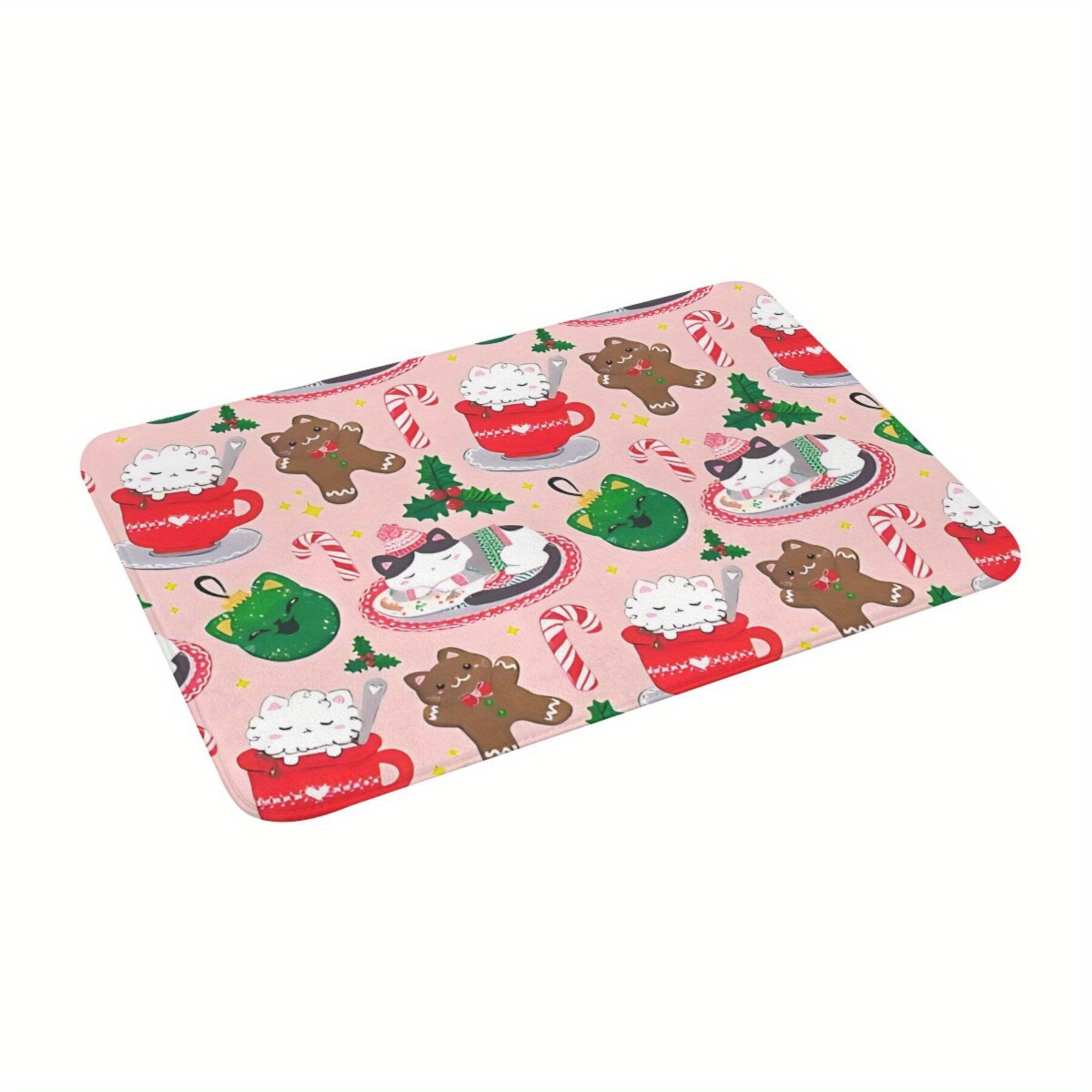 Jit Festive Christmas Cats And Gingerbread Polyester Doormat - Machine Washable, Non-slip Backing, Lightweight, Rectangle Indoor Mat For Home Decor
Jit Festive Christmas Cats And Gingerbread Polyester Doormat - Machine Washable, Non-slip Backing, Lightweight, Rectangle Indoor Mat For Home Decor