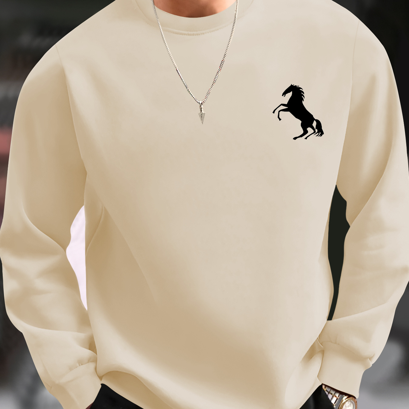 Men's Casual Crew Neck Sweatshirt Print - Regular Active Pullover, 100% Polyester, Slight Stretch Fabric, Long Sleeve Graphic Sportswear
Men's Casual Crew Neck Sweatshirt Print - Regular Active Pullover, 100% Polyester, Slight Stretch Fabric, Long Sleeve Graphic Sportswear