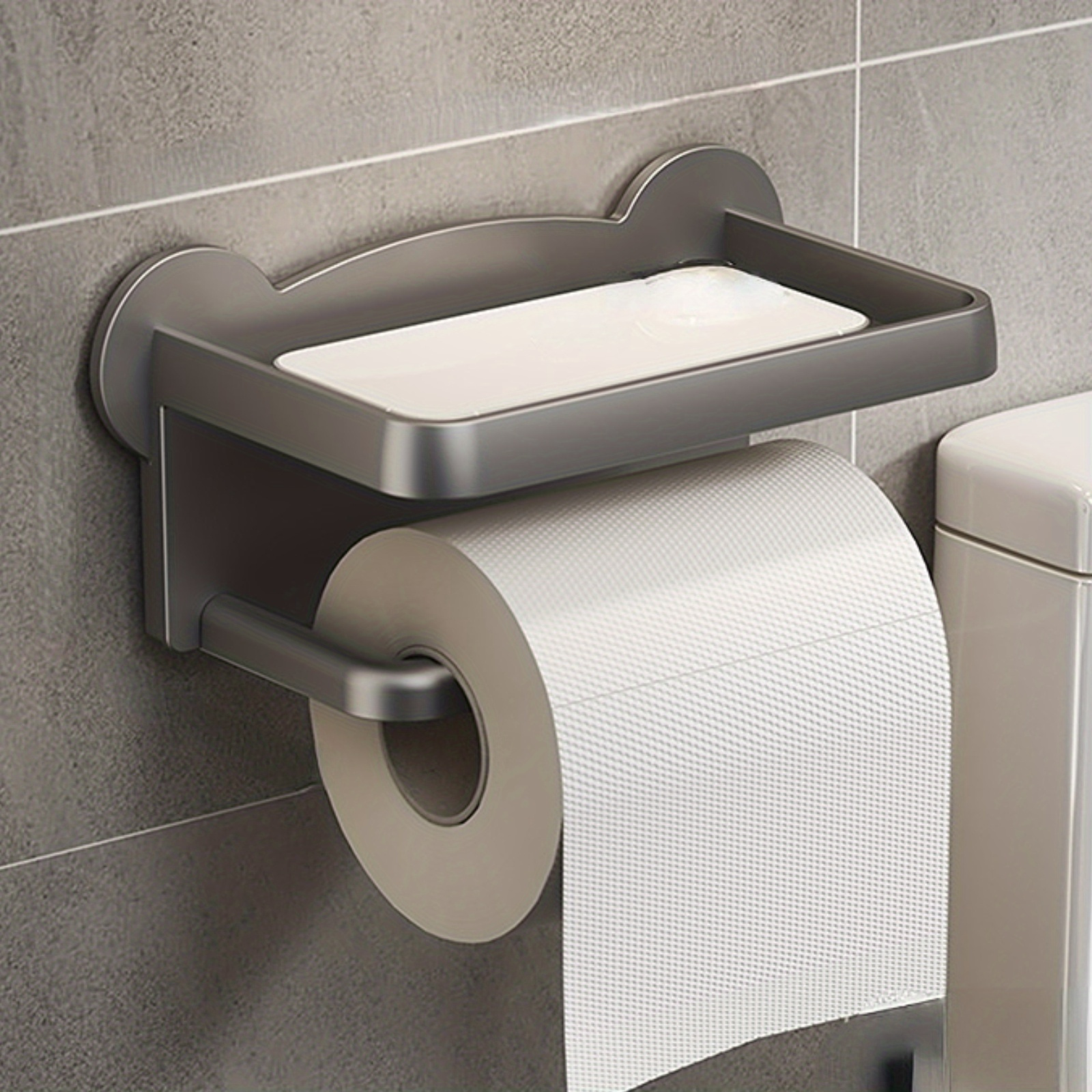Space-saving Self-adhesive Toilet Paper Holder With Shelf, Plastic Wall Mount Roll Dispenser, With Bathroom Organizer For Commercial & Home Use, For Holidays, Ideal Gift
Space-saving Self-adhesive Toilet Paper Holder With Shelf, Plastic Wall Mount Roll Dispenser, With Bathroom Organizer For Commercial & Home Use, For Holidays, Ideal Gift