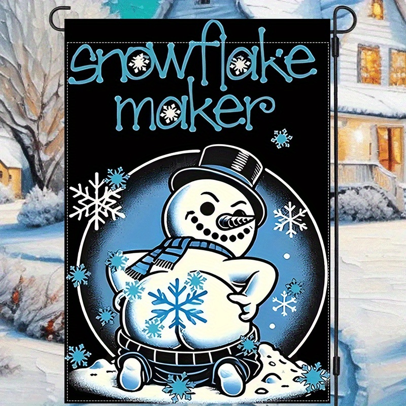 Double-sided Maker Garden Flag - Weatherproof Polyester Burlap Outdoor Decorative Flag, Multipurpose, Machine Washable, Non-electric, Funny Snowman Design, 12x18 Inch - 1pc
Double-sided Maker Garden Flag - Weatherproof Polyester Burlap Outdoor Decorative Flag, Multipurpose, Machine Washable, Non-electric, Funny Snowman Design, 12x18 Inch - 1pc