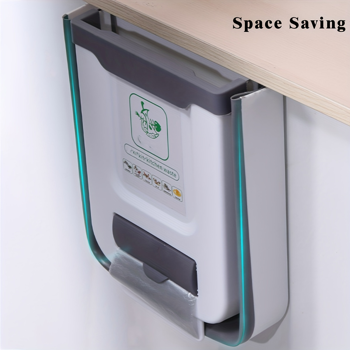 Space-saving Foldable Wall-mounted Trash Can - 1.85gal Large Capacity, Kitchen, Bathroom, Bedroom & Office Use, White
Space-saving Foldable Wall-mounted Trash Can - 1.85gal Large Capacity, Kitchen, Bathroom, Bedroom & Office Use, White