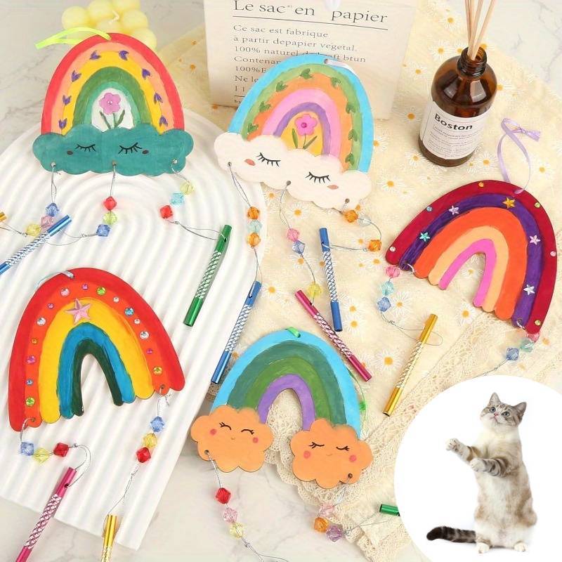 Pack Of 12 Wind Chime Craft Set, Wind Chime Wooden Craft Set Birthday Craft Creative Sets, Rainbow Decorative Wind Chime Craft Wooden Craft Sets For Girls Boys, A Comfortable For Pets
Pack Of 12 Wind Chime Craft Set, Wind Chime Wooden Craft Set Birthday Craft Creative Sets, Rainbow Decorative Wind Chime Craft Wooden Craft Sets For Girls Boys, A Comfortable For Pets