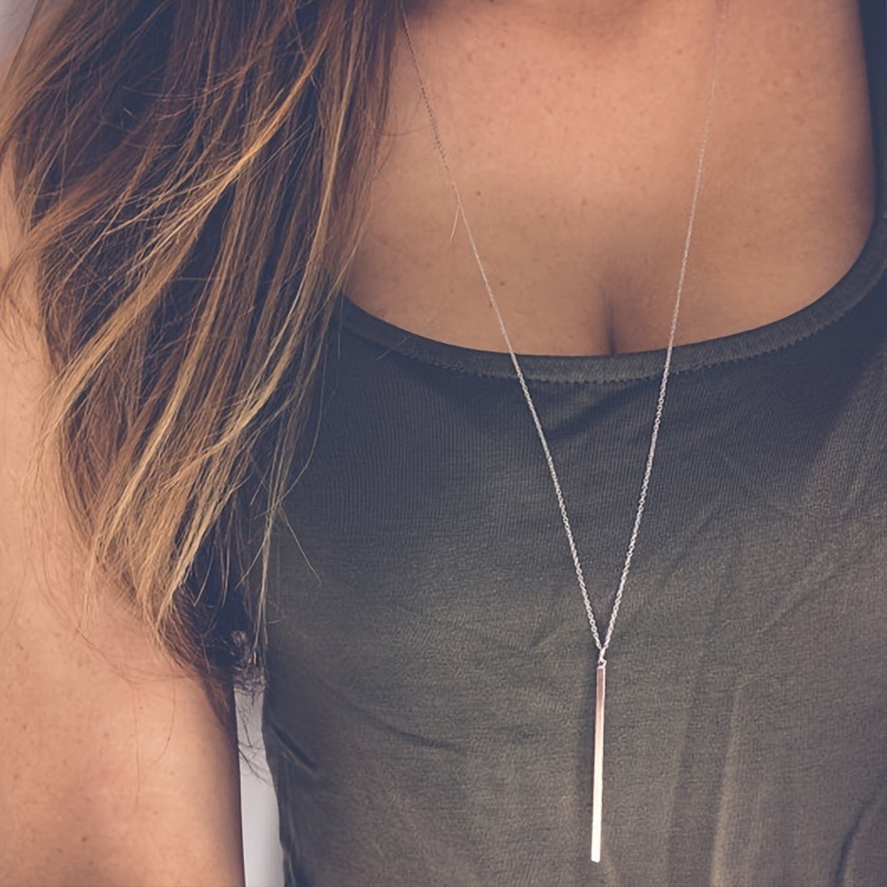 Simple Chain Vertical Stick Necklace Personality Geometric Long Sweater Chain Female Jewelry Gift
Simple Chain Vertical Stick Necklace Personality Geometric Long Sweater Chain Female Jewelry Gift