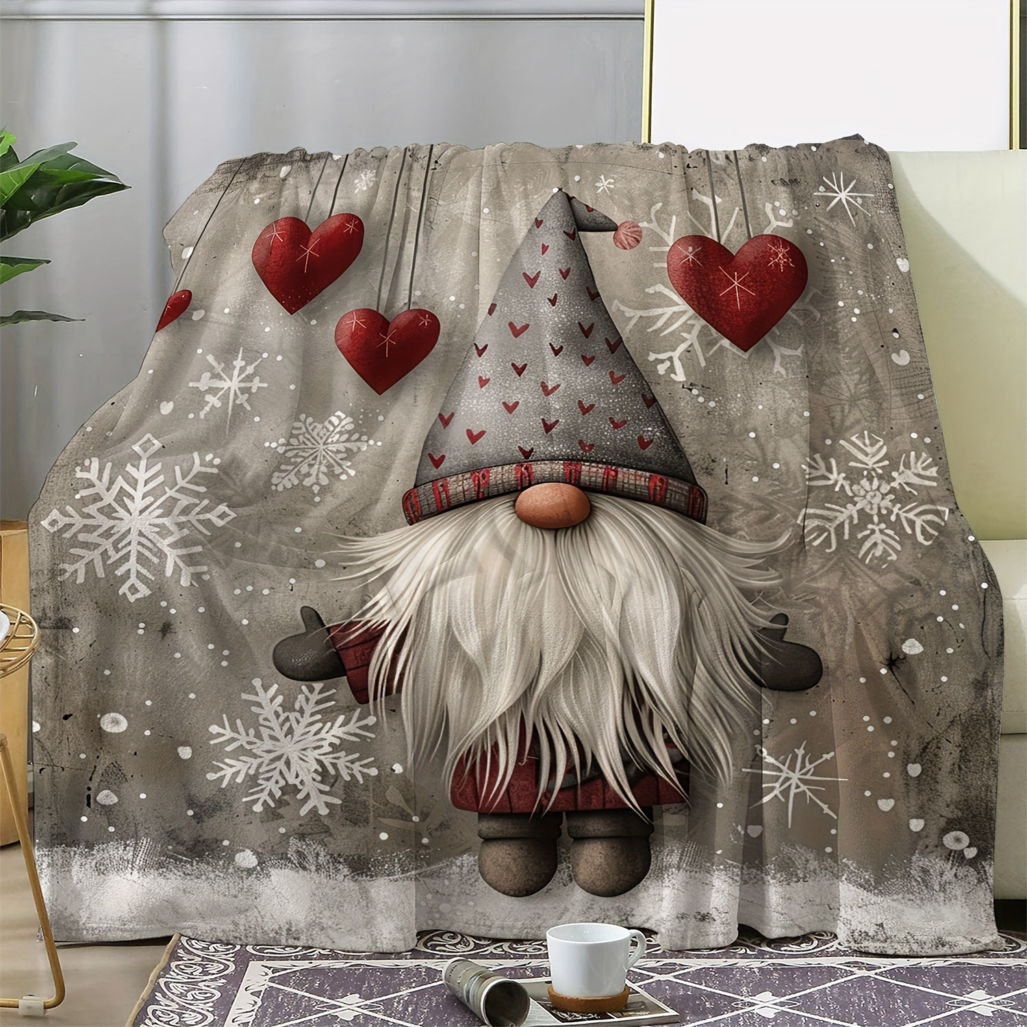 Vintage Christmas Red Heart Print Flannel Blanket, Soft Warm Comfortable Throw For Sofa Bed Car Office, , , Polyester Cover, Knitted,
Vintage Christmas Red Heart Print Flannel Blanket, Soft Warm Comfortable Throw For Sofa Bed Car Office, , , Polyester Cover, Knitted,