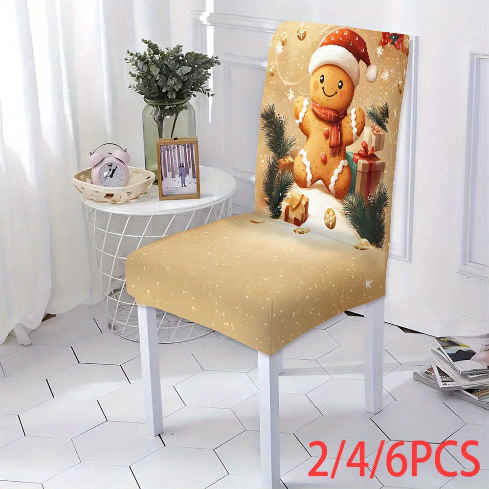 2pcs/4pcs/6pcs, Christmas, Cute Gingerbread For Man Print Style, Decorative Full Seat Cover, Dining Seat Cover, Suitable For Living Room And Kitchen, Integrated Seat Cover, Easy To
2pcs/4pcs/6pcs, Christmas, Cute Gingerbread For Man Print Style, Decorative Full Seat Cover, Dining Seat Cover, Suitable For Living Room And Kitchen, Integrated Seat Cover, Easy To