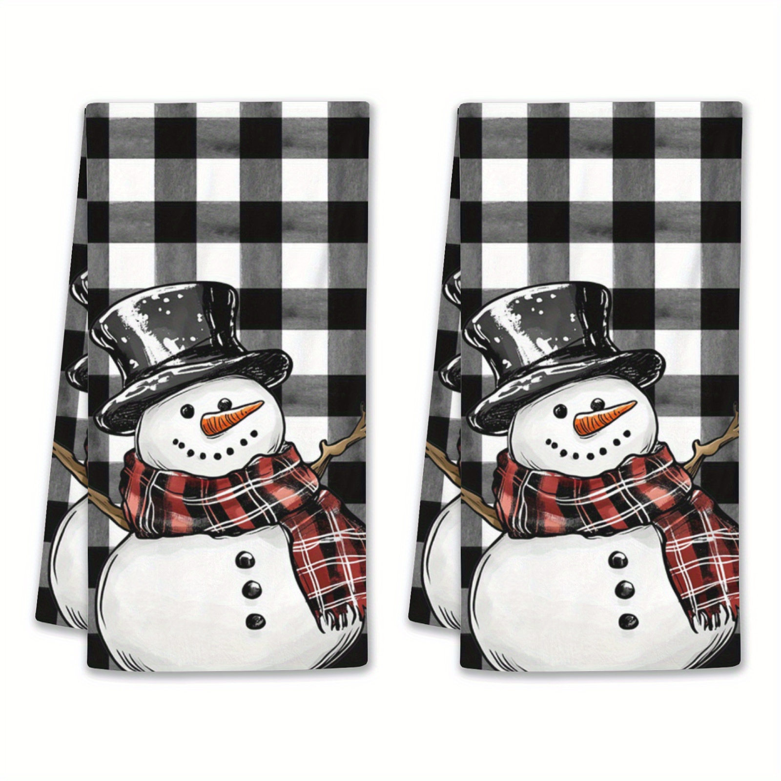 Christmas Snowman Hand Towels Set Of 2 - Polyester Absorbent Kitchen Towels With , No Electricity Required, Holiday Decor For Home
Christmas Snowman Hand Towels Set Of 2 - Polyester Absorbent Kitchen Towels With , No Electricity Required, Holiday Decor For Home