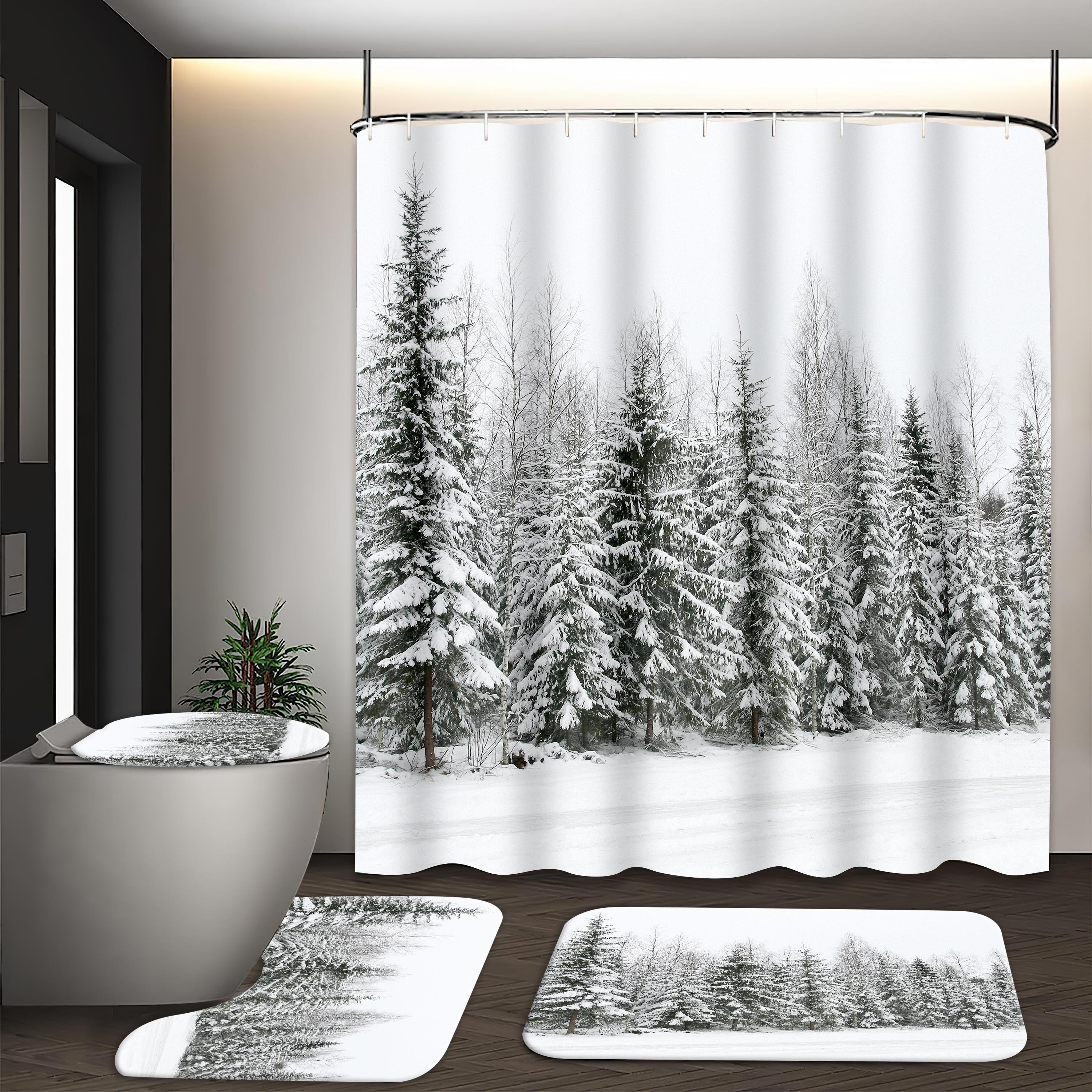 /4pcs Christmas Shower Curtain Set, Christmas Decoration, Bath Mat Carpet, Mat , Shower Curtain, 71x71 , Bathroom Decoration
/4pcs Christmas Shower Curtain Set, Christmas Decoration, Bath Mat Carpet, Mat , Shower Curtain, 71x71 , Bathroom Decoration