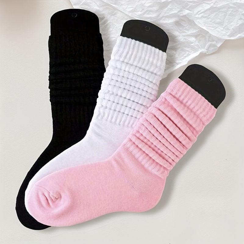 3 Pairs Of Solid Color Versatile Casual Socks, Soft And Comfortable Long Tube Socks, Autumn And Winter Women's Calf Socks
3 Pairs Of Solid Color Versatile Casual Socks, Soft And Comfortable Long Tube Socks, Autumn And Winter Women's Calf Socks